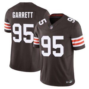 Mens Big Tall 4XL 5XL 6XL Myles Garrett  Brown Stitched Jersey Vapor